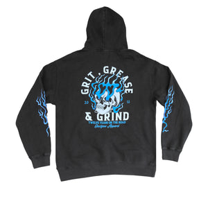 Grit, Grease & Grind Hoody - Faded Black