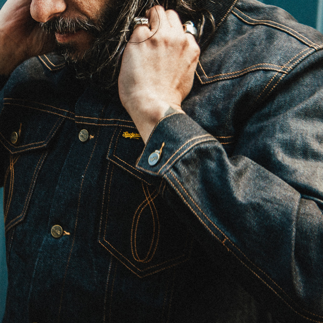 Slackjaw Raw Denim Jacket - Navy - Slackjaw Apparel