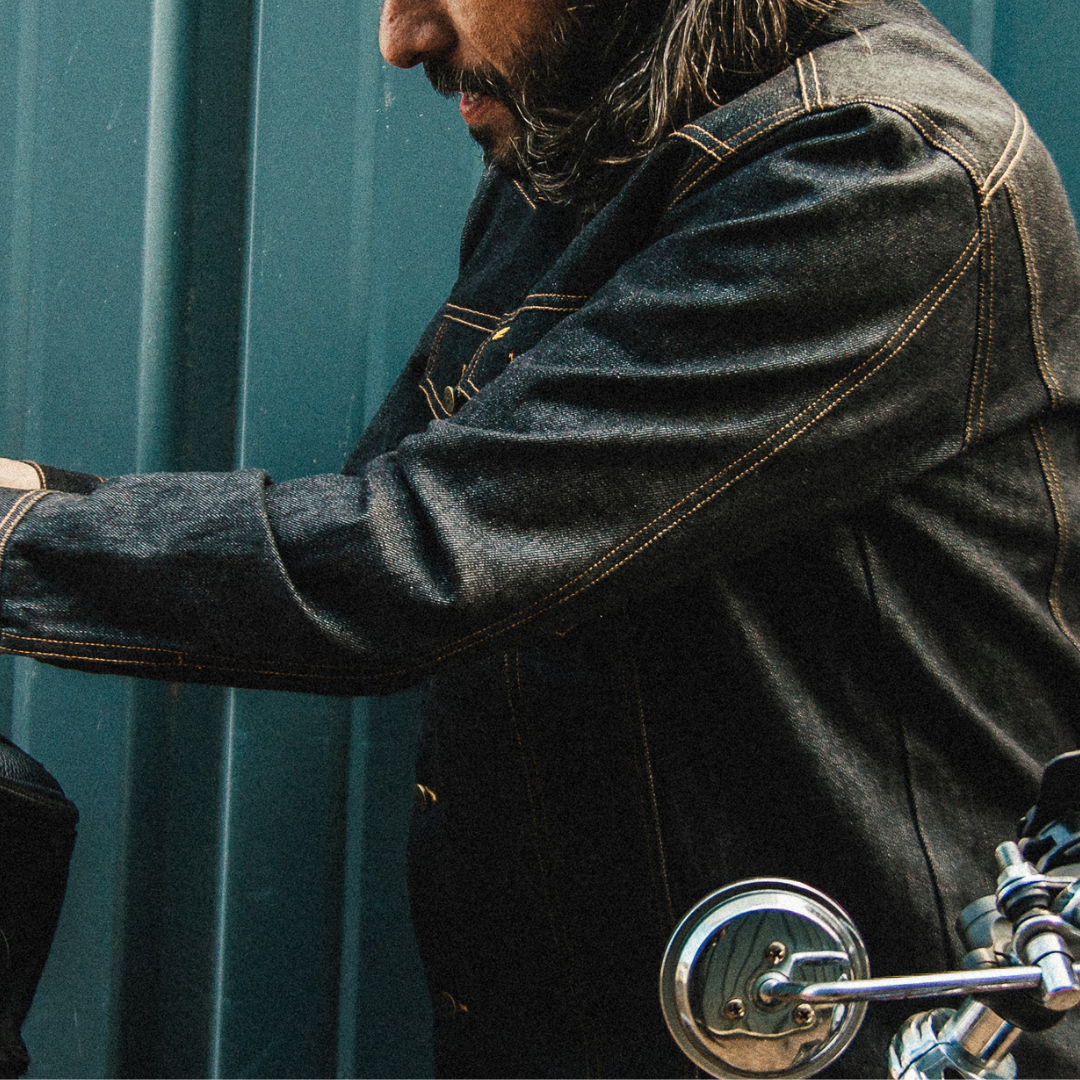 Slackjaw Raw Denim Jacket - Navy