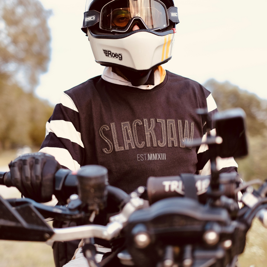Breakout Long Sleeve T Shirt ICON Applique - Black/Bone