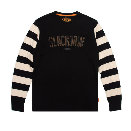 Breakout Long Sleeve T Shirt ICON Applique - Black/Bone