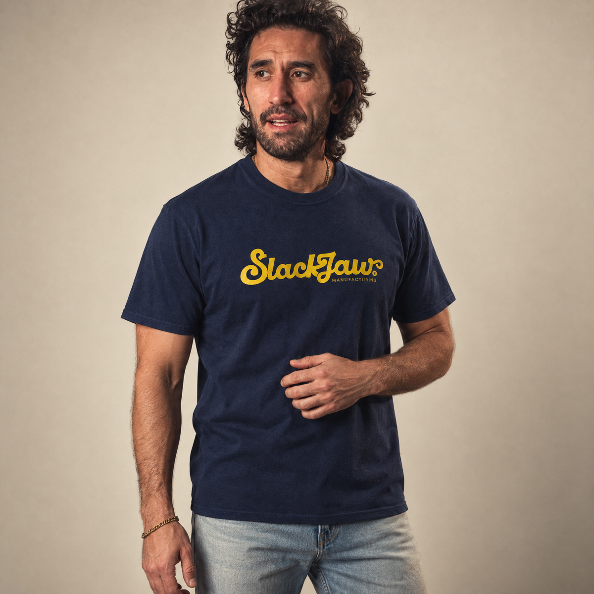 Script T Shirt - Navy