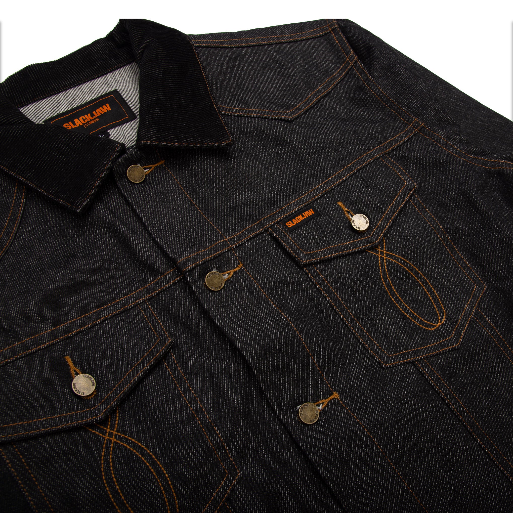 Slackjaw Raw Denim Jacket - Navy - Slackjaw Apparel
