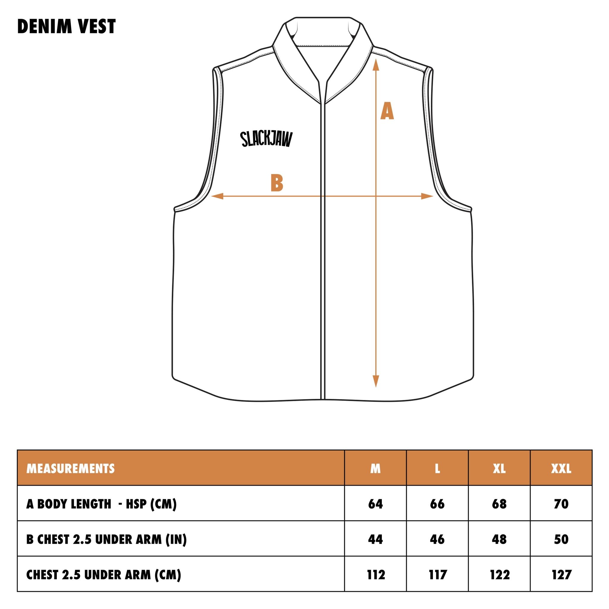 Slackjaw Raw Denim Vest - Navy - Slackjaw Apparel