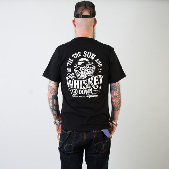 Whiskey Sunset T Shirt - Black