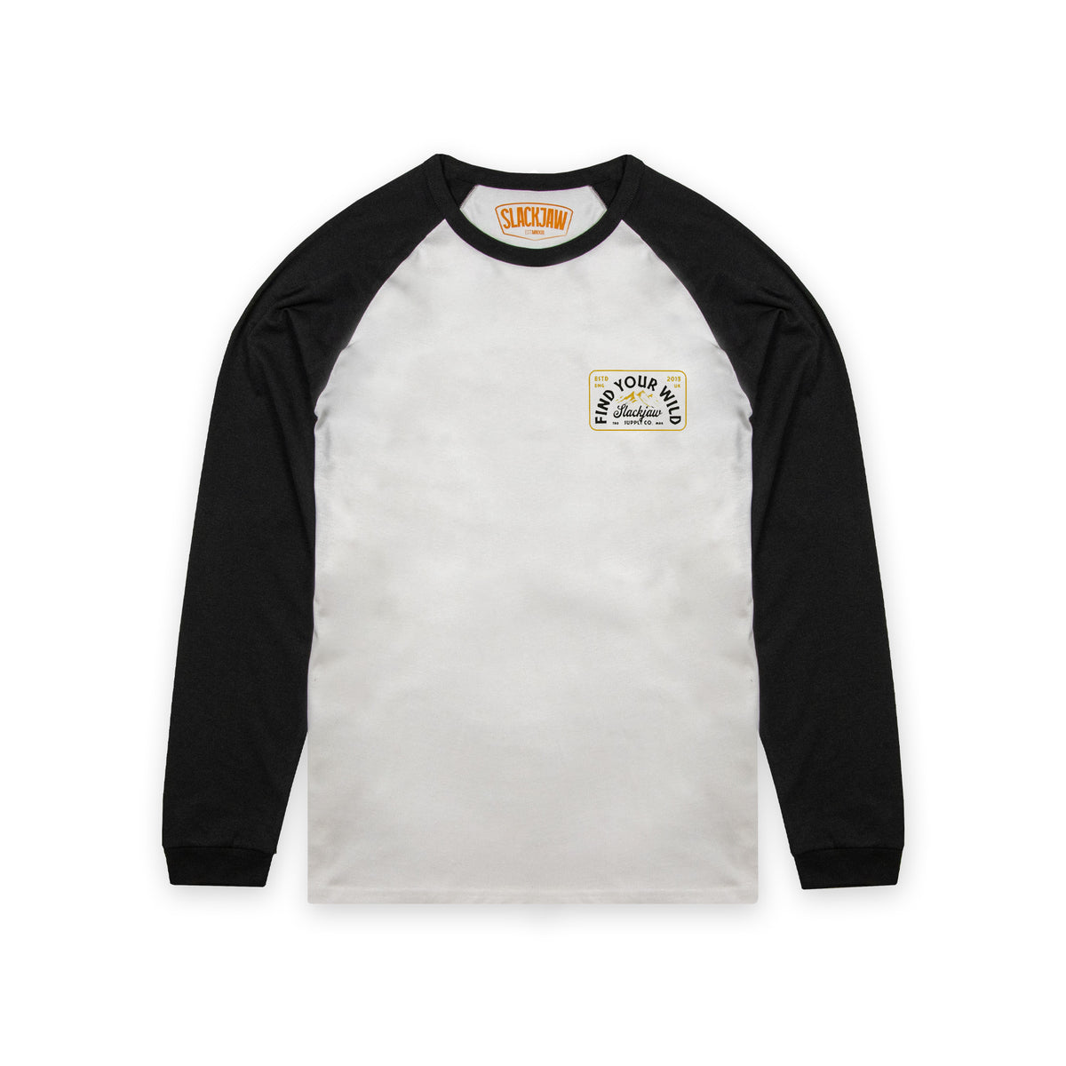 Golden Hour Raglan Long Sleeve T Shirt - Black/White