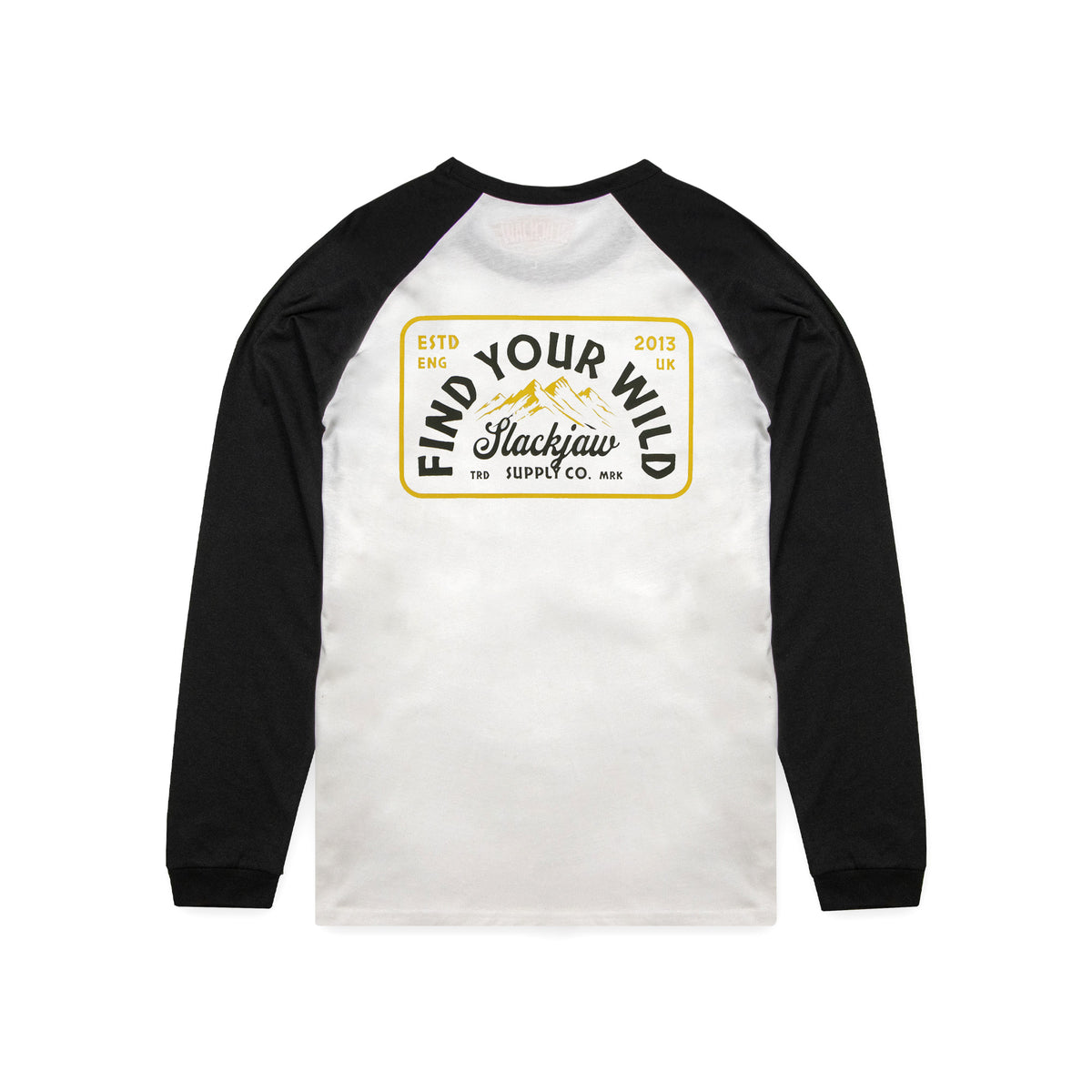 Golden Hour Raglan Long Sleeve T Shirt - Black/White