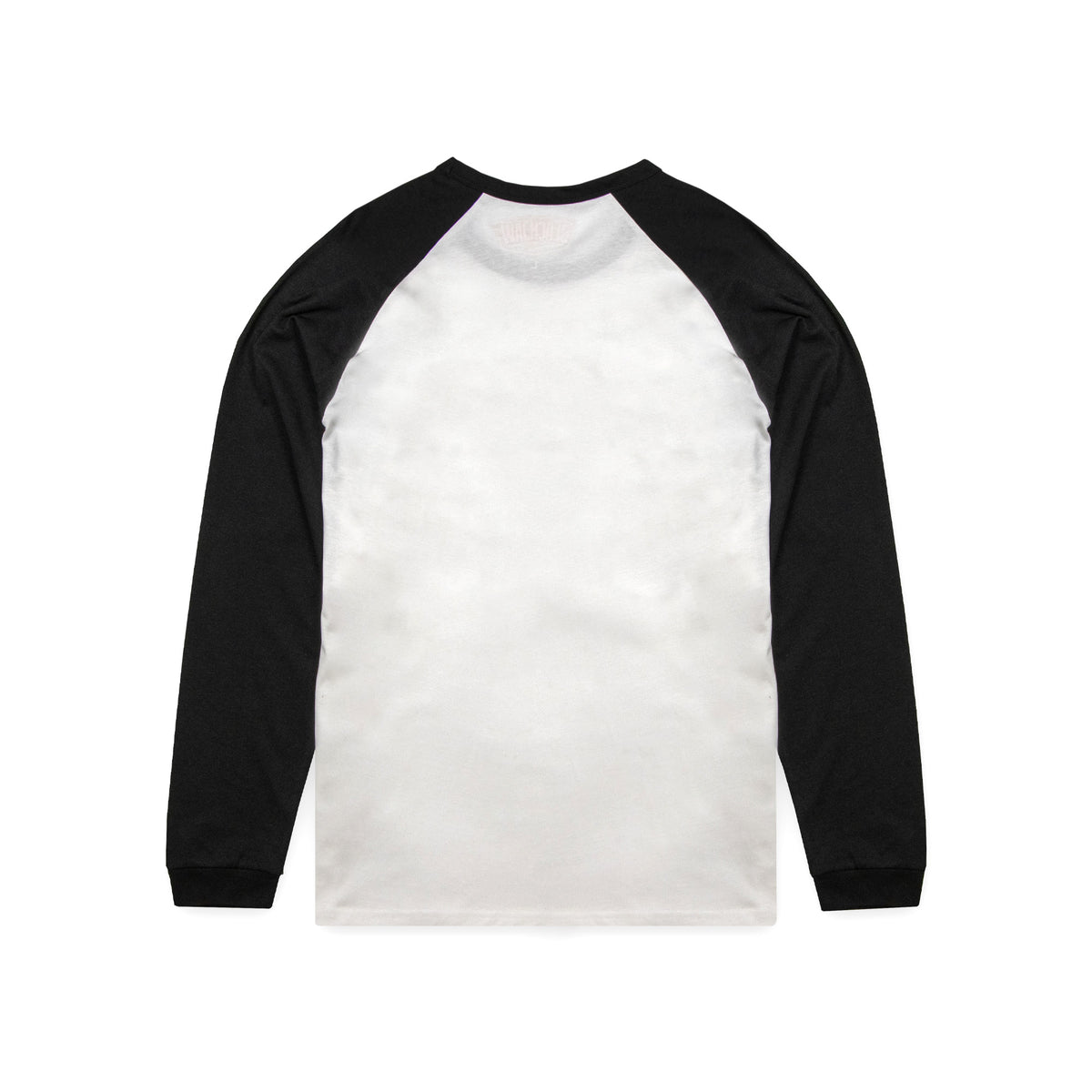 Script Raglan Long Sleeve T Shirt - Black/White