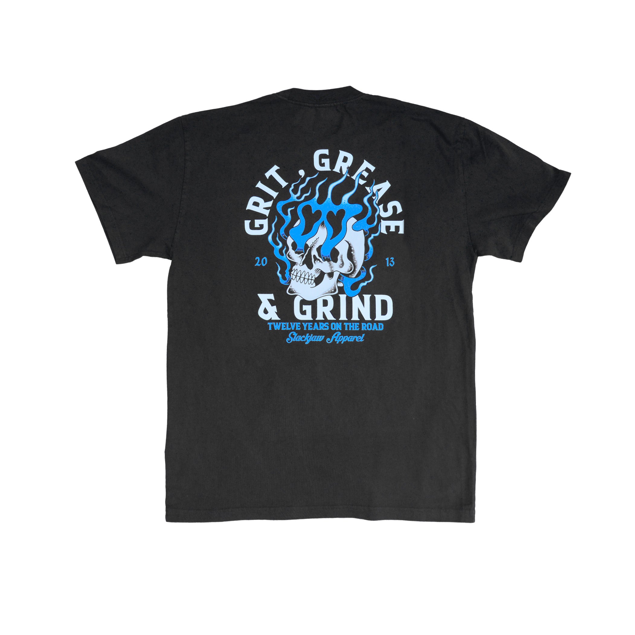 Grit, Grease & Grind T Shirt - Faded Black