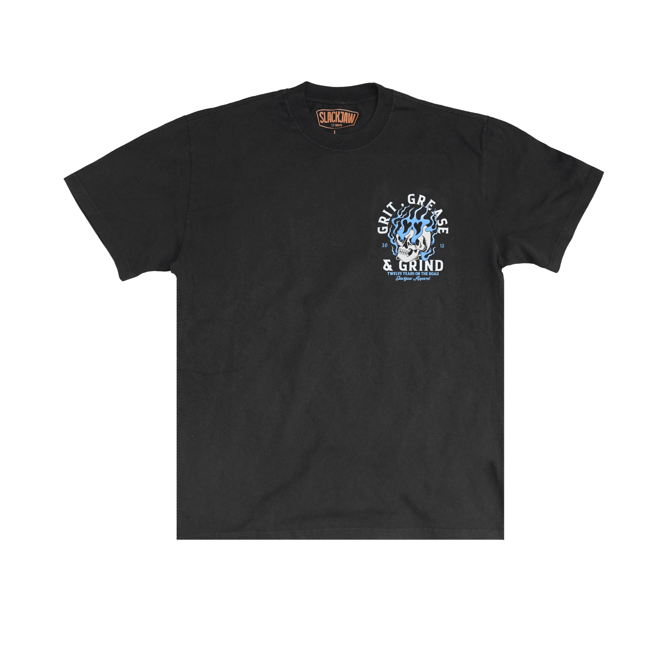 Grit, Grease & Grind T Shirt - Faded Black