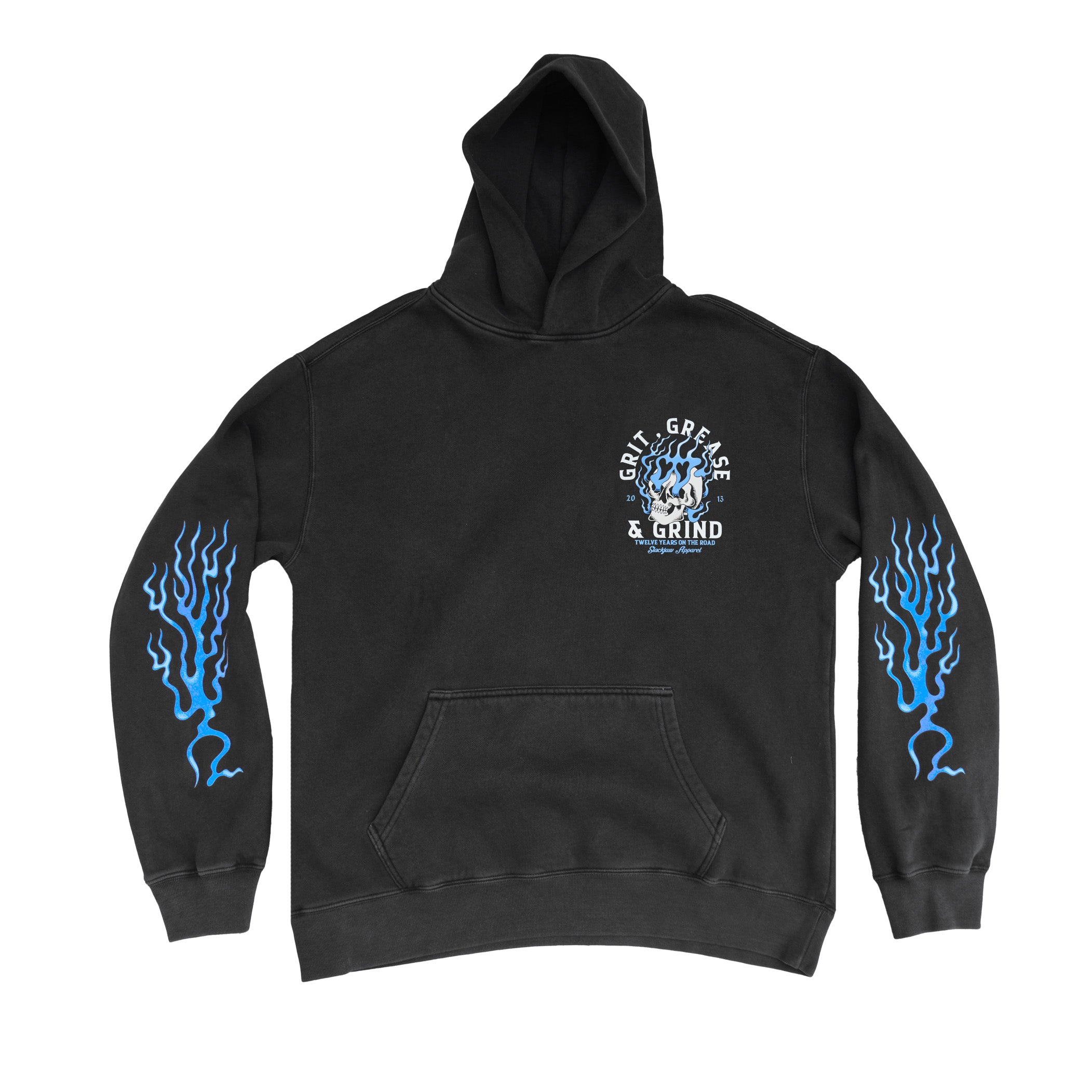Grit, Grease & Grind Hoody - Faded Black