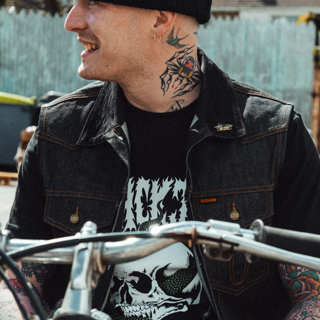 Slackjaw Raw Denim Vest - Navy