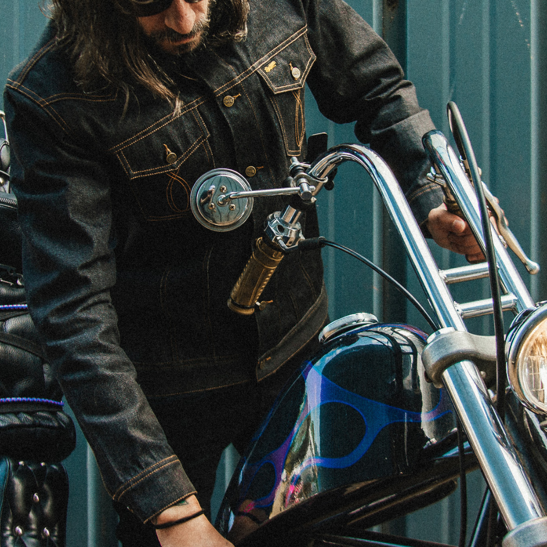 Slackjaw Raw Denim Jacket - Navy