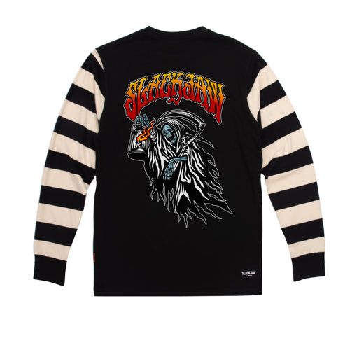 Breakout Reaper Long Sleeve T Shirt - Black/Bone