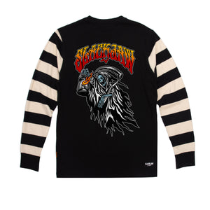 Breakout Reaper Long Sleeve T Shirt - Black/Bone