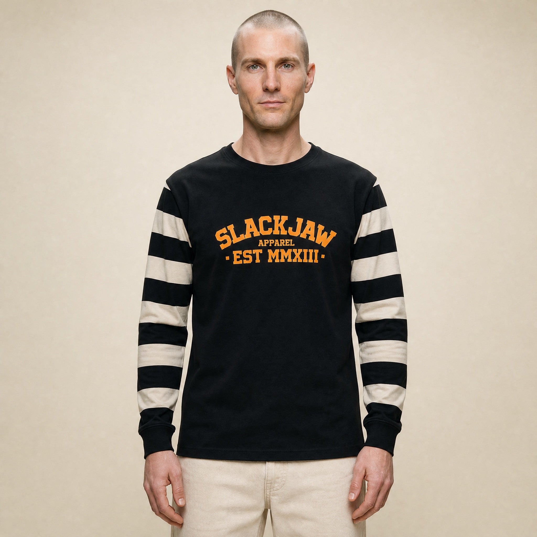 Breakout Dropout Long Sleeve T Shirt - Black/Bone