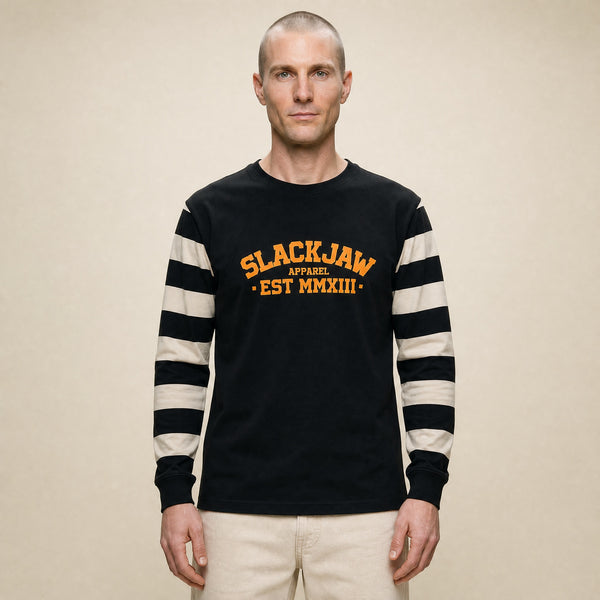Breakout Dropout Long Sleeve T Shirt - Black/Bone