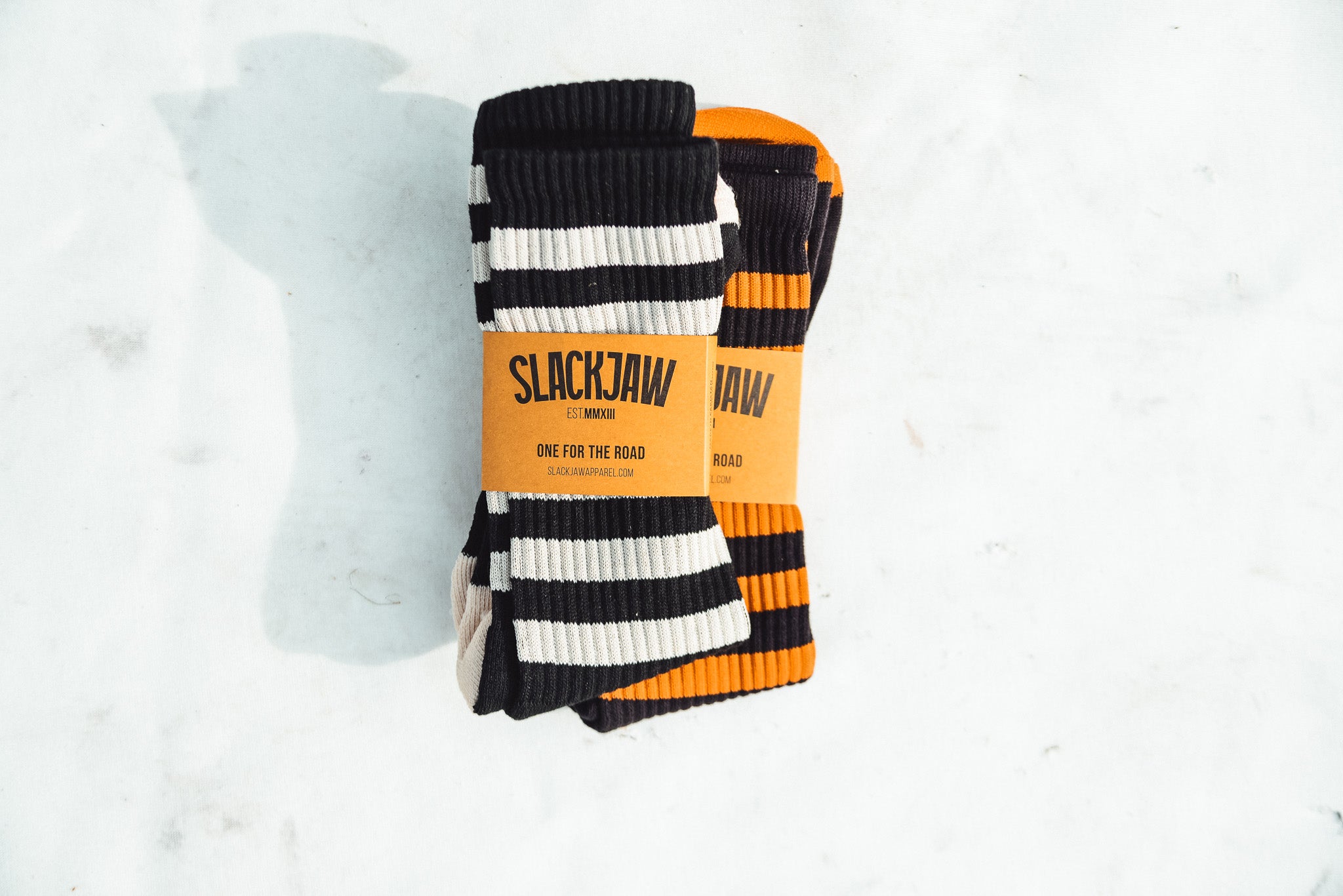 Breakout Crew Socks - Black/Bone - Slackjaw Apparel