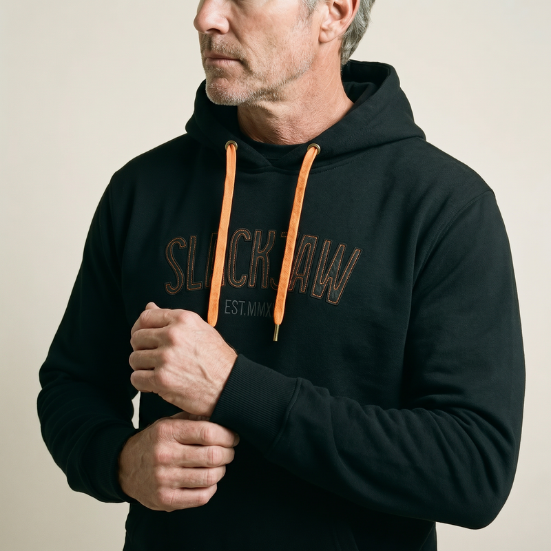 ICON Applique Hoody - Black