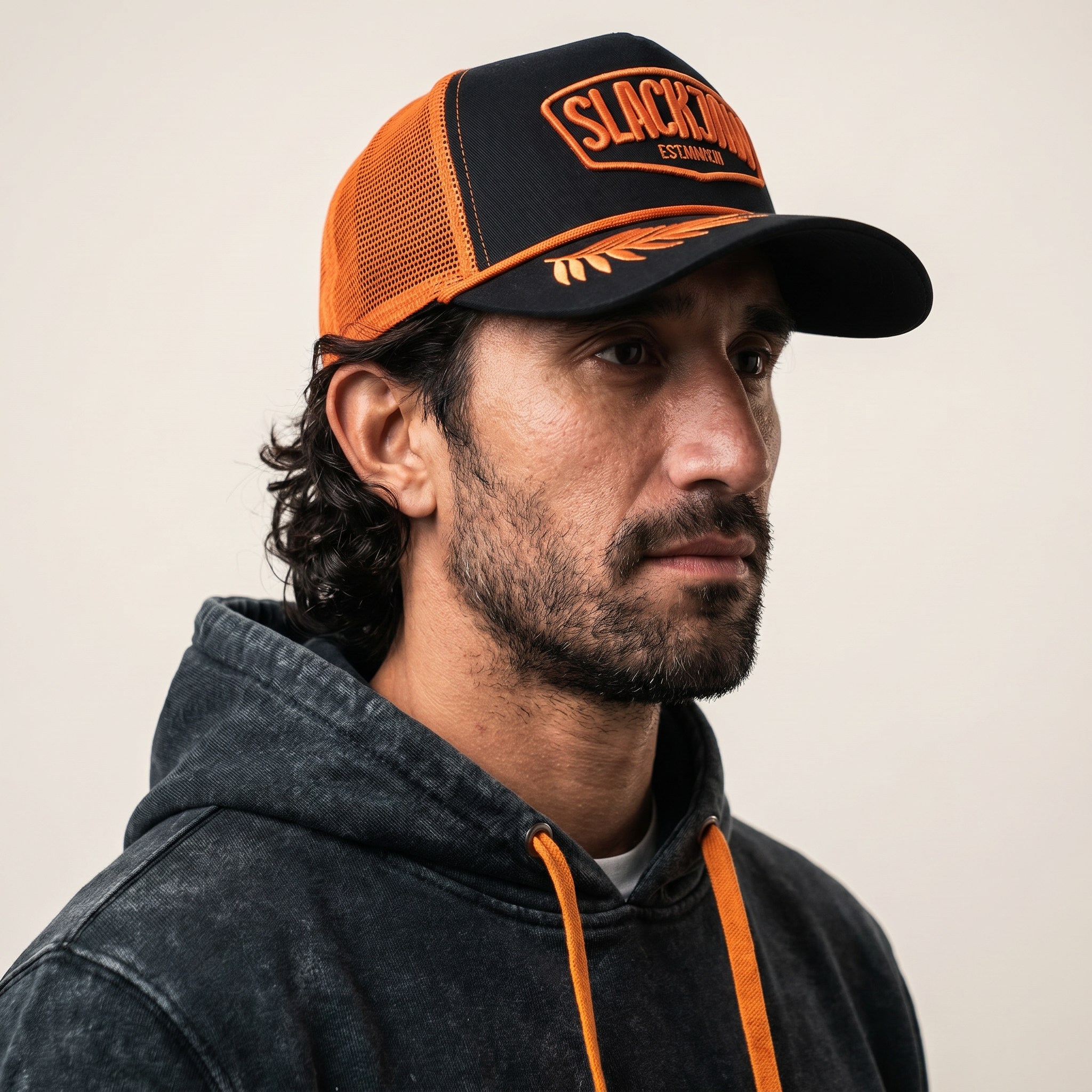 ICON Podium Trucker Cap - Black/Rust