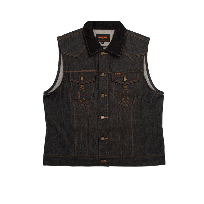 Slackjaw Raw Denim Vest - Navy