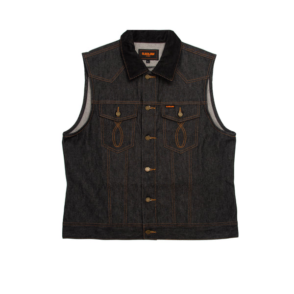 Slackjaw Raw Denim Vest - Navy