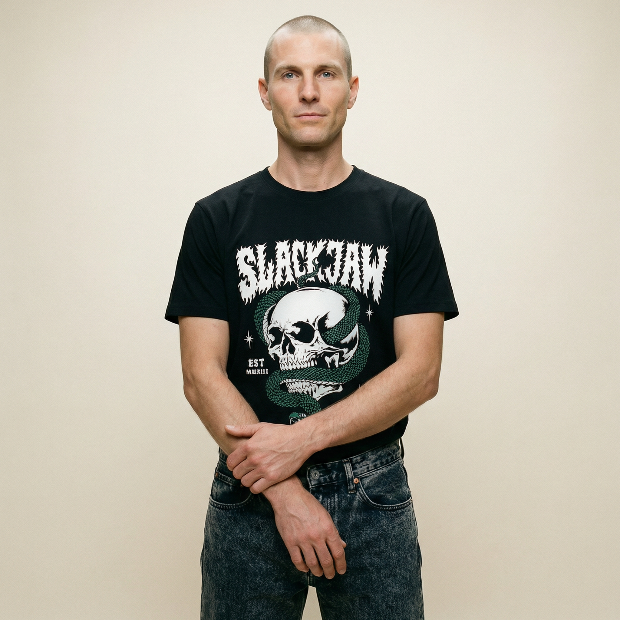 Snakeskull T Shirt - Black