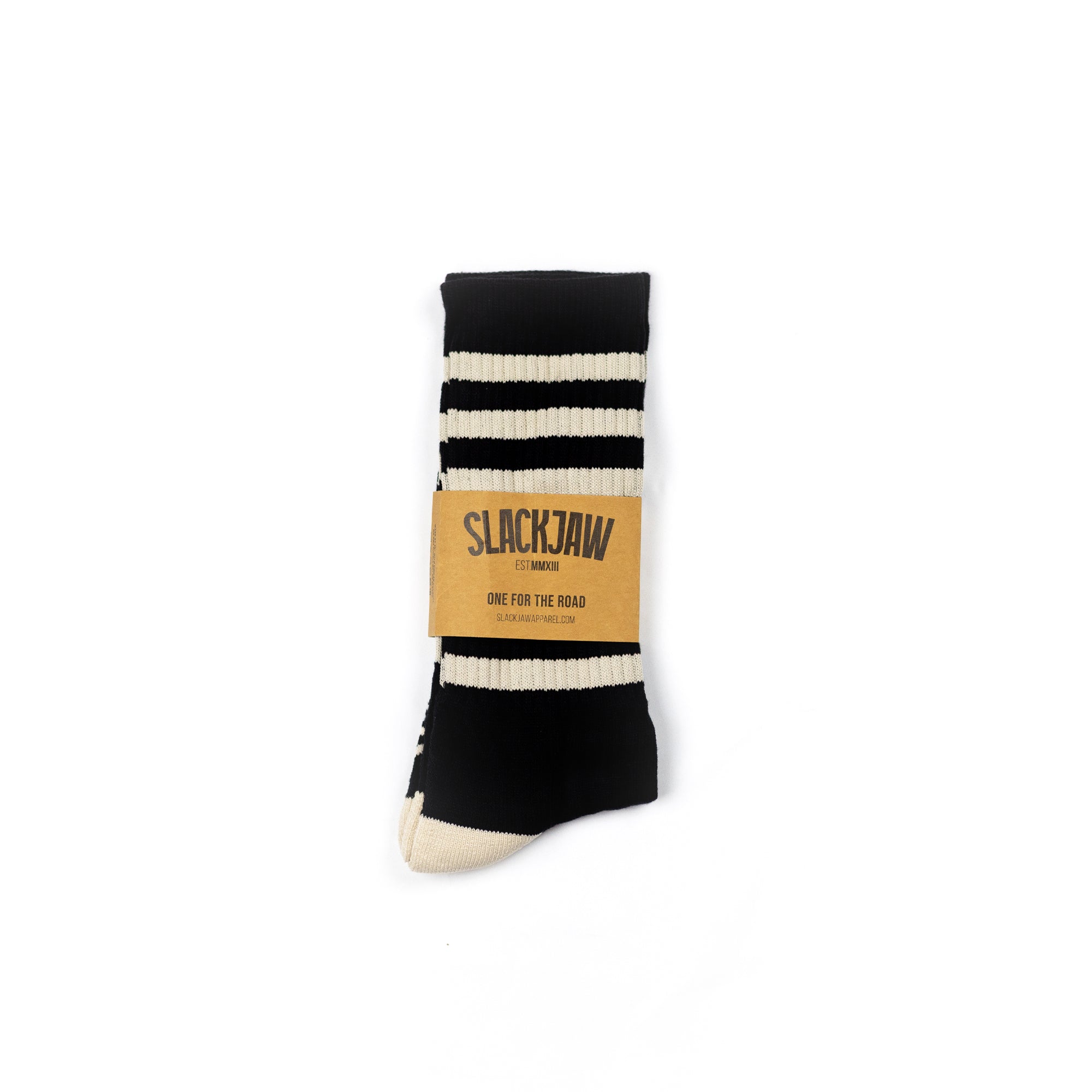 Breakout Crew Socks - Black/Bone