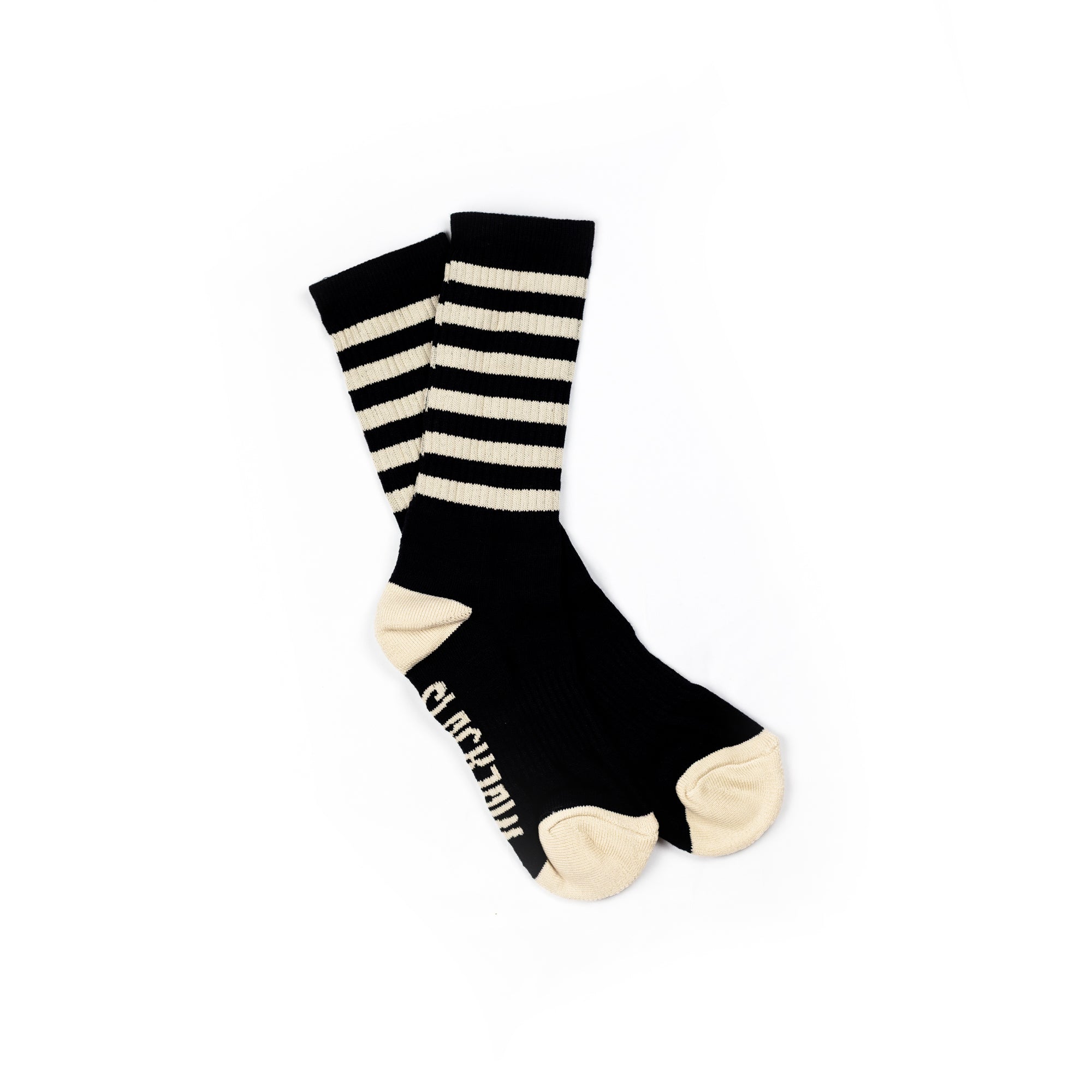 Breakout Crew Socks - Black/Bone