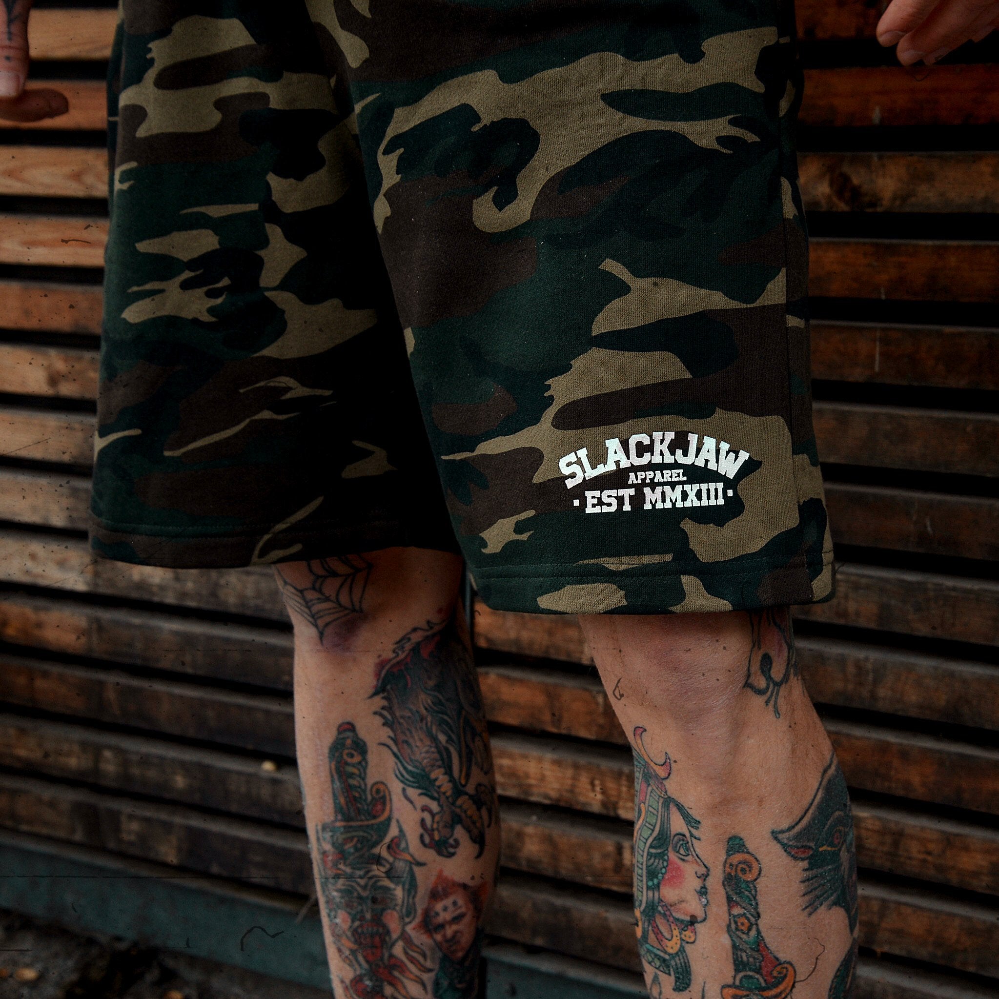 Dropout- Camo Sweat Shorts - Slackjaw Apparel