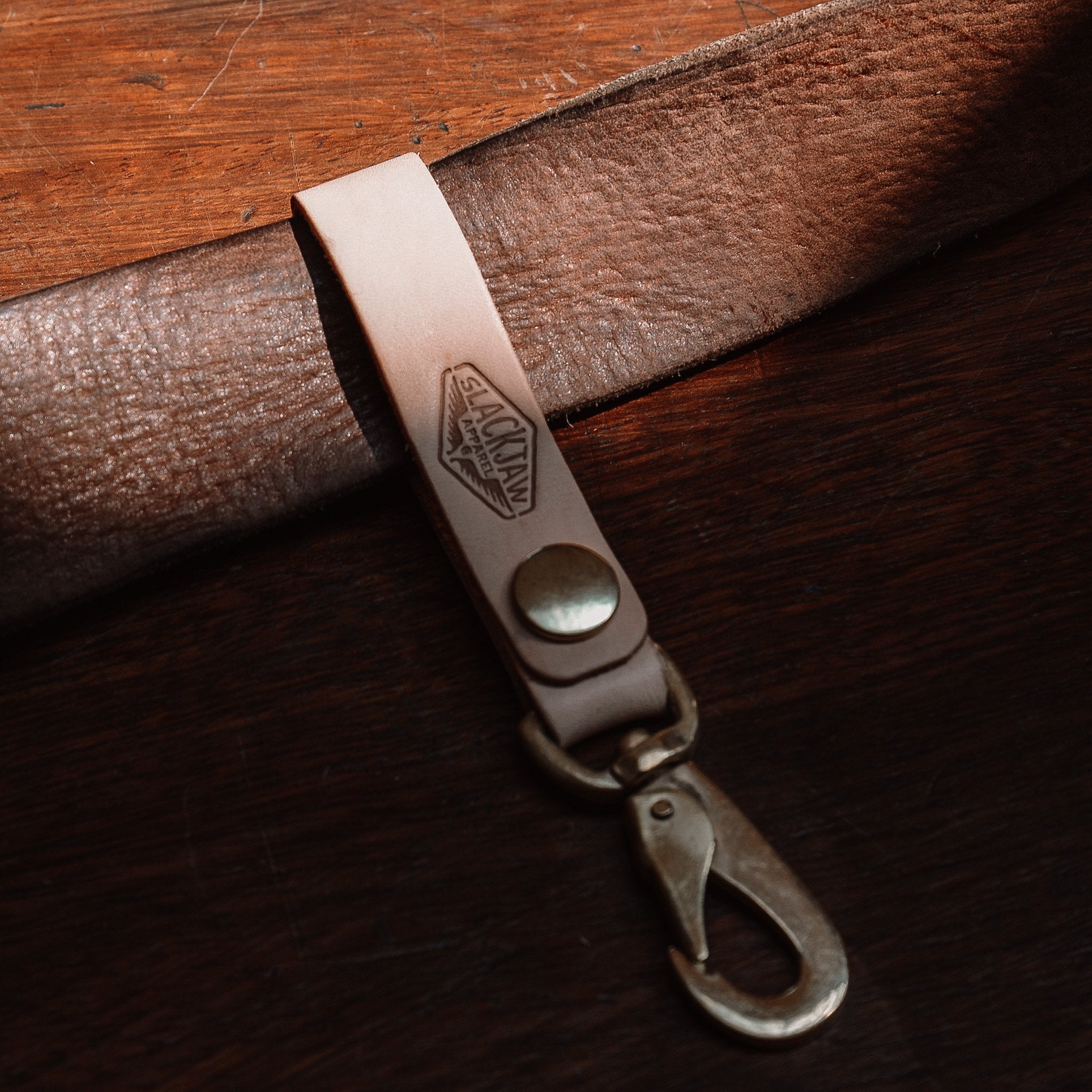 Native Leather Key Loop -Raw 3.5"Long - Slackjaw Apparel