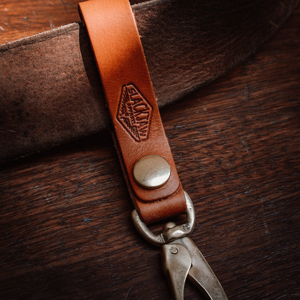 Native Leather Key Loop -Tan 3.5"Long - Slackjaw Apparel